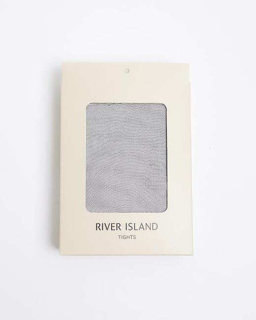 River Island White Black Ultra Sheer Tights