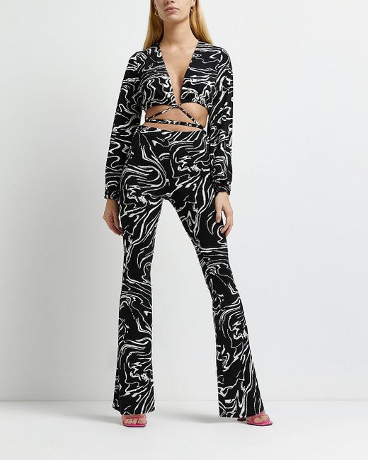 petite printed pants