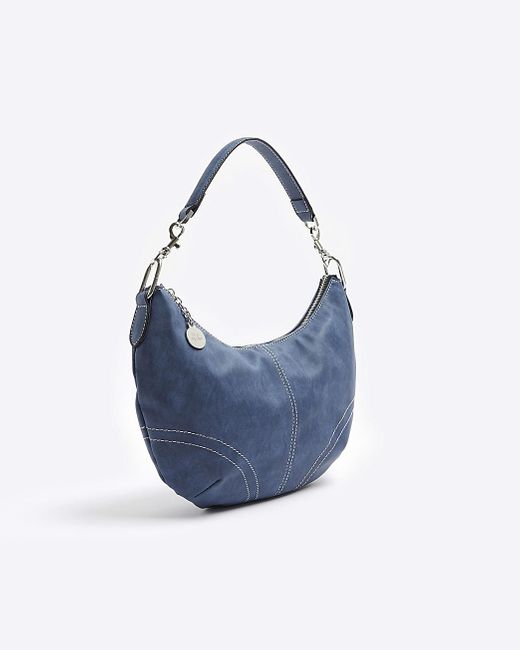 River Island Blue Scoop Shoulder Bag