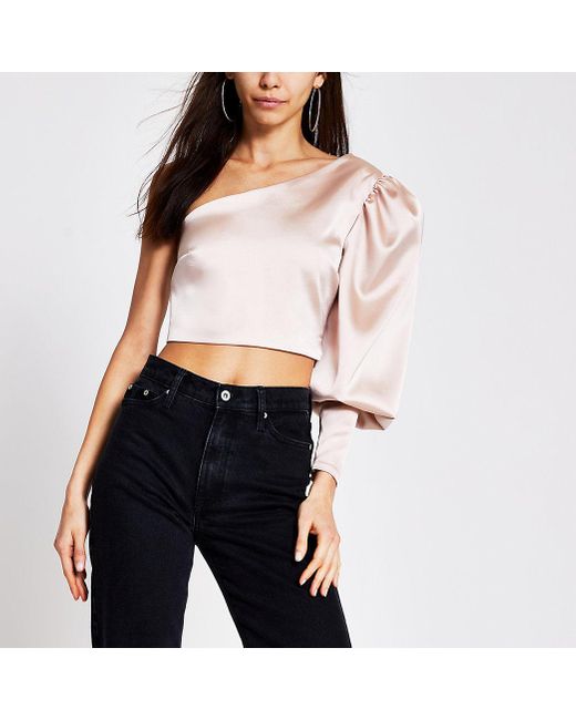 light pink satin top
