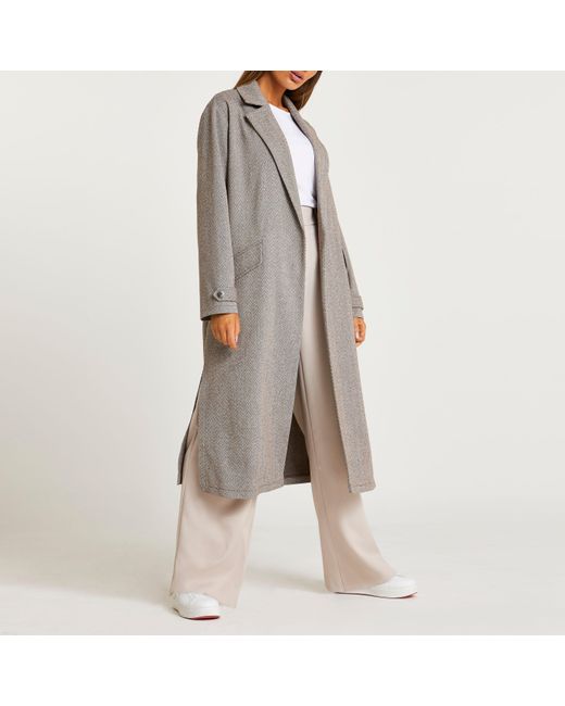gray duster coat