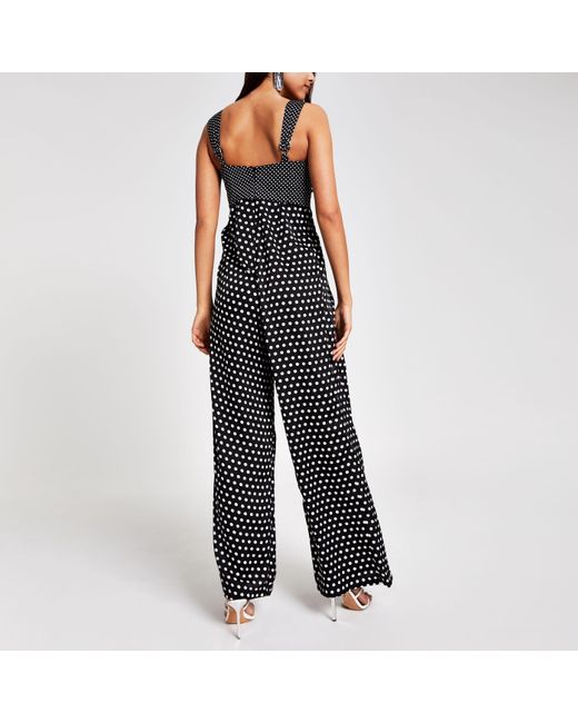 river island polka dot jumpsuit