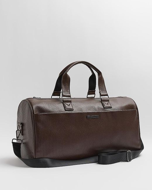 River Island Brown Faux Leather Weave 