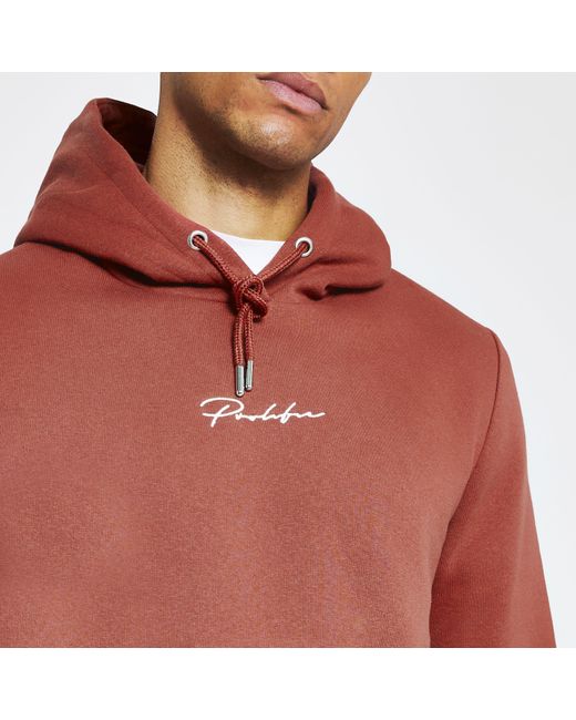 River Island Red Prolific Hoodie for men
