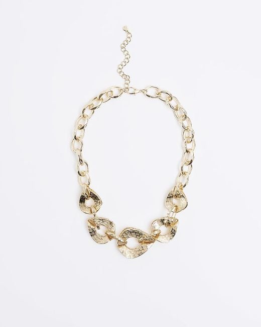 River Island Black Textured Chain Necklace