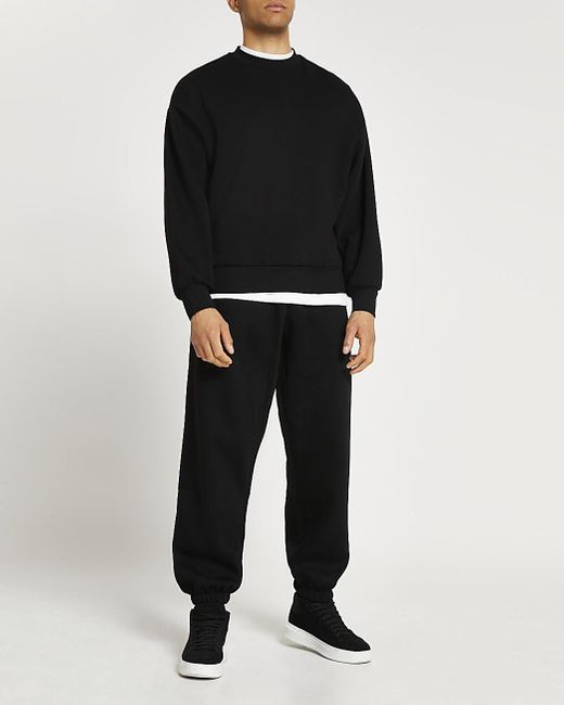 River Island Black Oversized joggers 