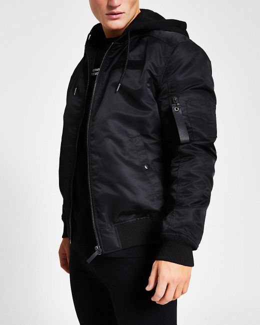 bomber with hood
