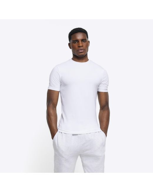 River Island White T-shirt for men