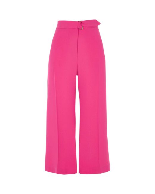 River Island Pink Bright Belted Culottes