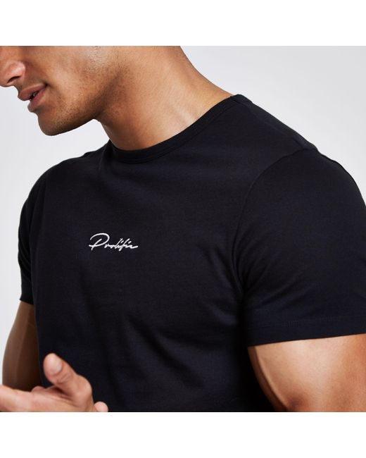 Black 'prolific' Muscle Fit T-shirt 