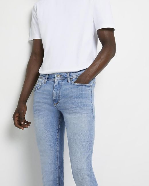 Blue Skinny Fit Jeans for Men 