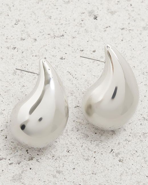 River Island White Teardrop Stud Earrings