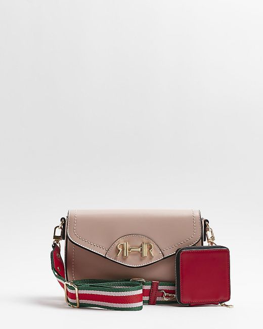 River Island Pink Patent Snaffle Cross Body Bag Lyst