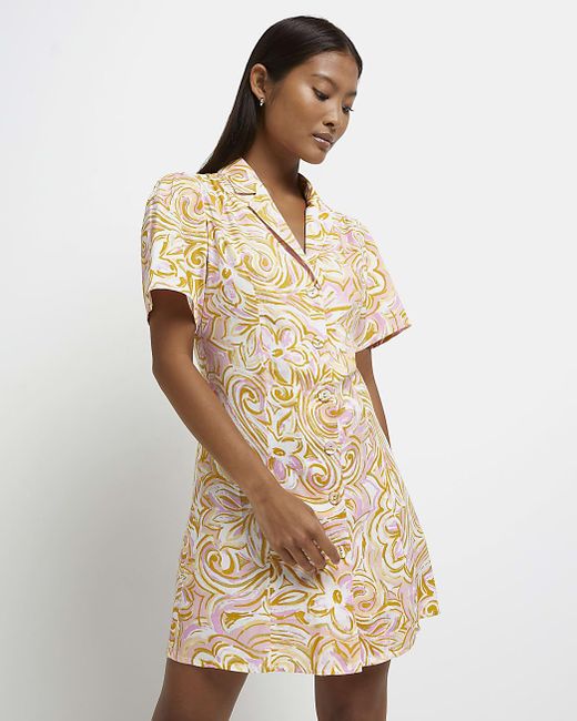 River Island Petite Pink Floral Mini 