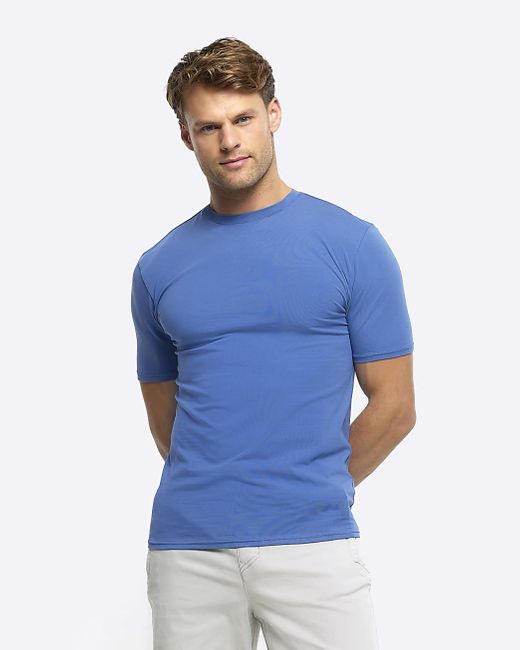 River Island Blue T-shirt for men