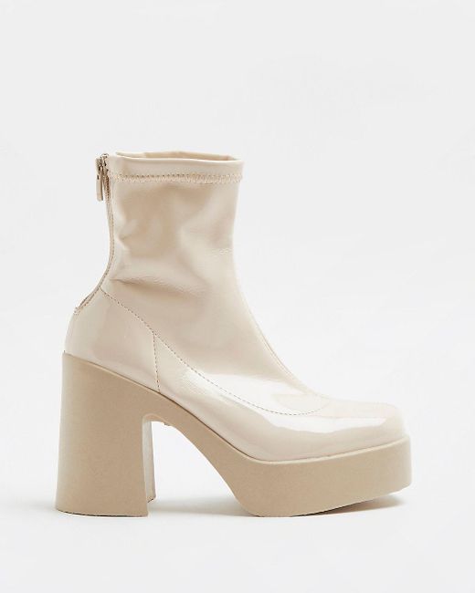 cream platform boots