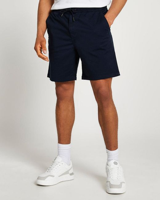 Navy blue pull on shorts Clearance