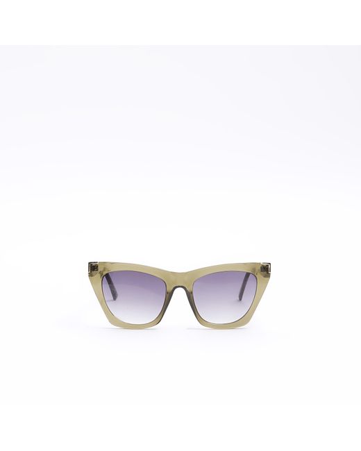River Island Purple Green Cat Eye Sunglasses