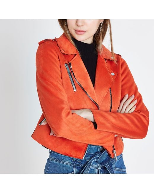 Orange jacket store river island