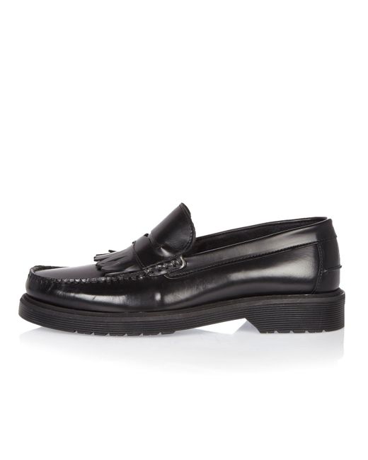 River Island Black Heavy Sole Loafers for men
