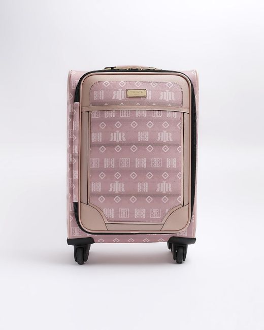 River Island Pink Ombre Ri Logo Suitcase