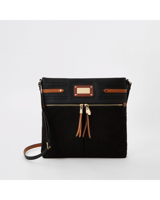 river island black cross body bag