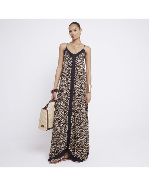Beige leopard print dress sale