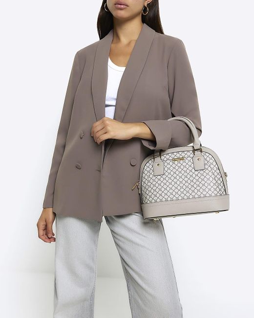 River Island Ri Monogram Tote Bag in White Lyst