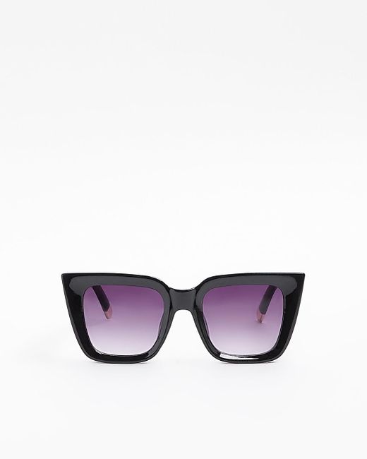 River Island Purple Oversized Cat Eye Sunglasses