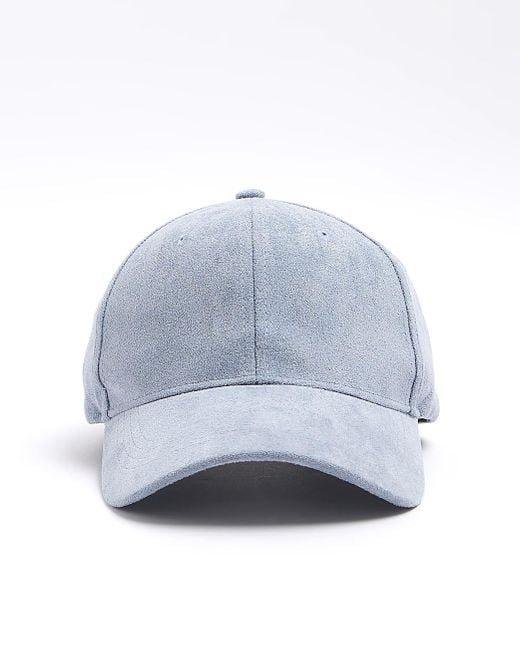 River Island Blue Suedette Cap for men