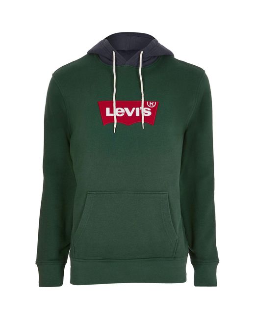 Levi's Cotton Modern Contrast Hoodie in Green for Men Save 55 Lyst