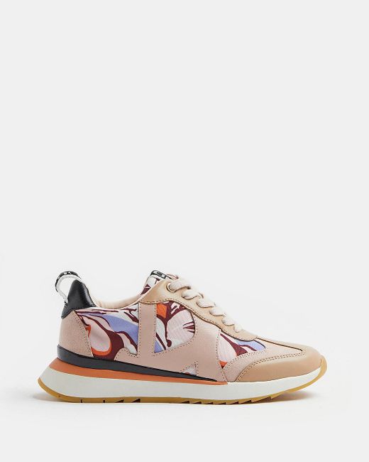 River Island Swirl Print Trainers in Purple Lyst UK