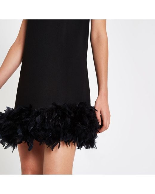river island feather hem