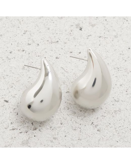 River Island White Teardrop Stud Earrings