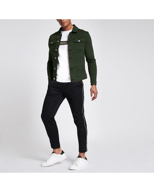 dark green denim