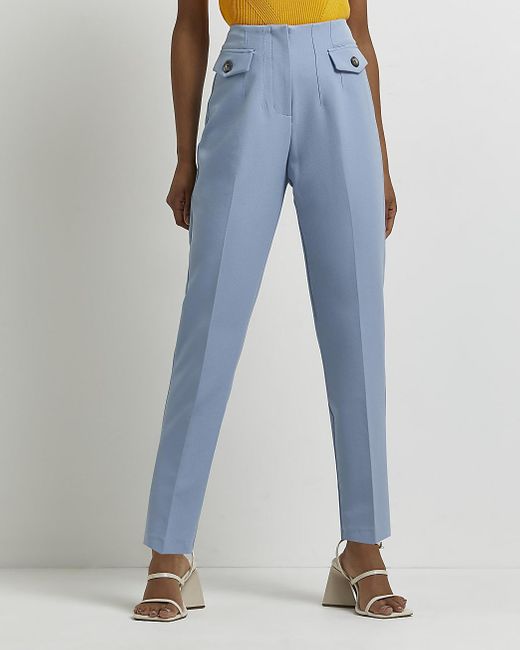 In The Style Terrie Mcevoy Tailored Cigarette Trousers  Blue  verycouk
