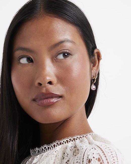River island hoop earrings discount