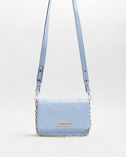 River Island Blue Quilted Cross Body Bag Lyst