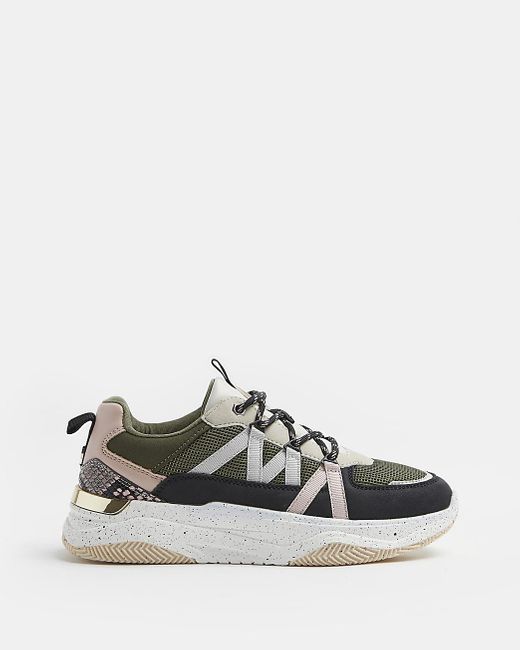 chunky colour block trainers