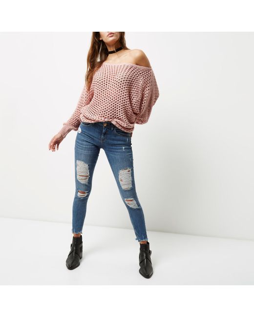 River island cold shoulder jumper new arrivals