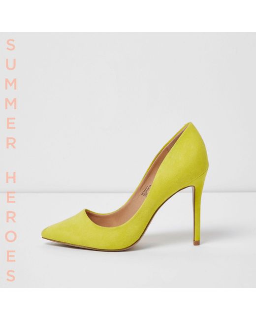 River Island Yellow Court Shoes