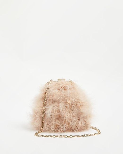 River Island Pink Feather Shoulder Bag Lyst