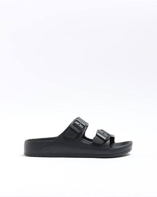 River Island Double Strap Sandals in White for Men | Lyst Canada