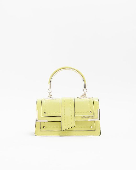 River Island Yellow Faux Leather Satchel Bag