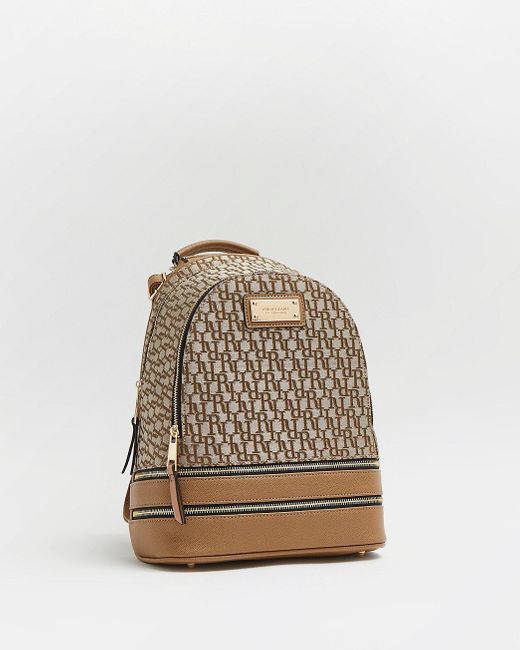River Island Brown Ri Monogram Print 