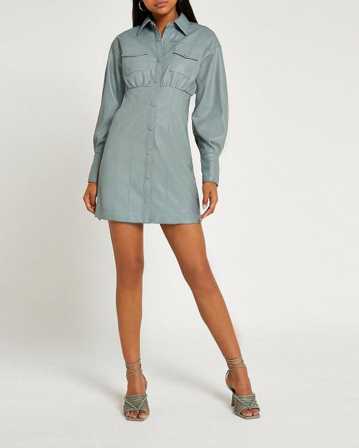 river island utility shirt dress