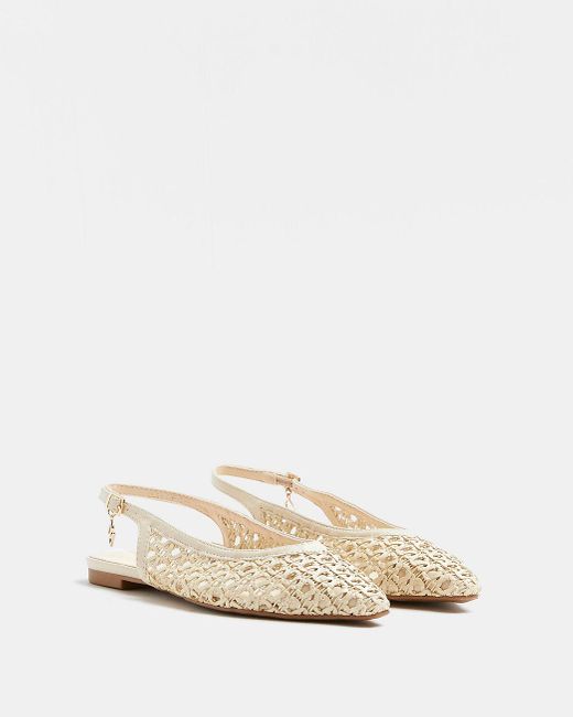 tan weave pumps