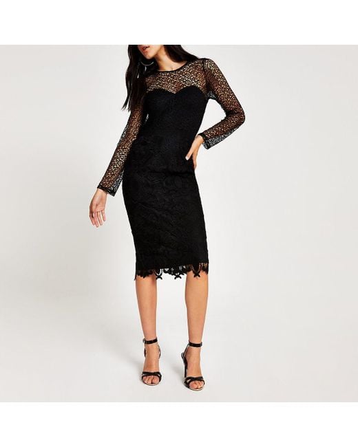 forever unique black lace dress