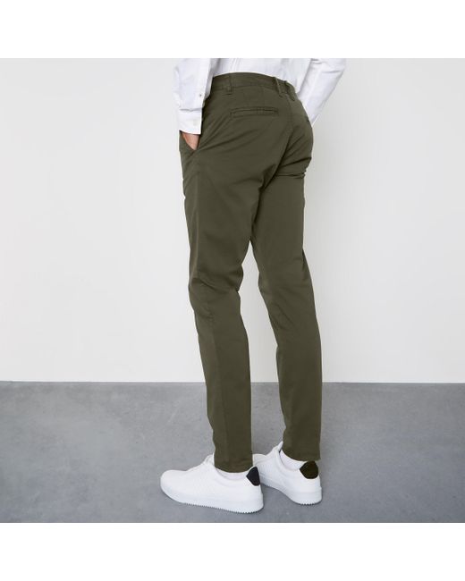Cotton Dark Super Skinny Chino Trousers 