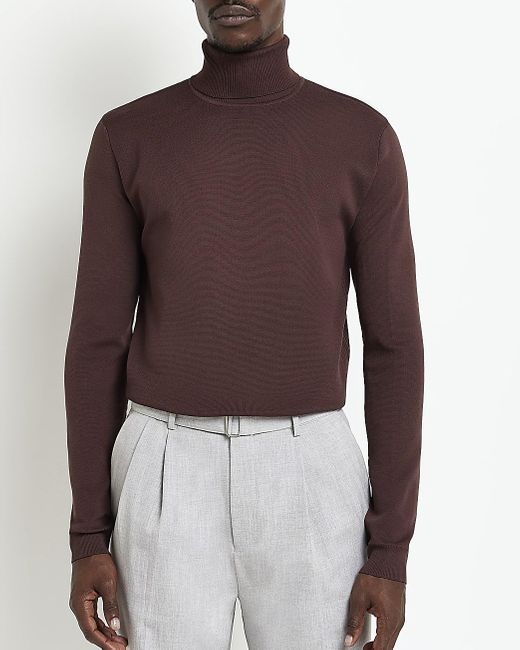 River Island Slim Fit Roll Neck Knitted 